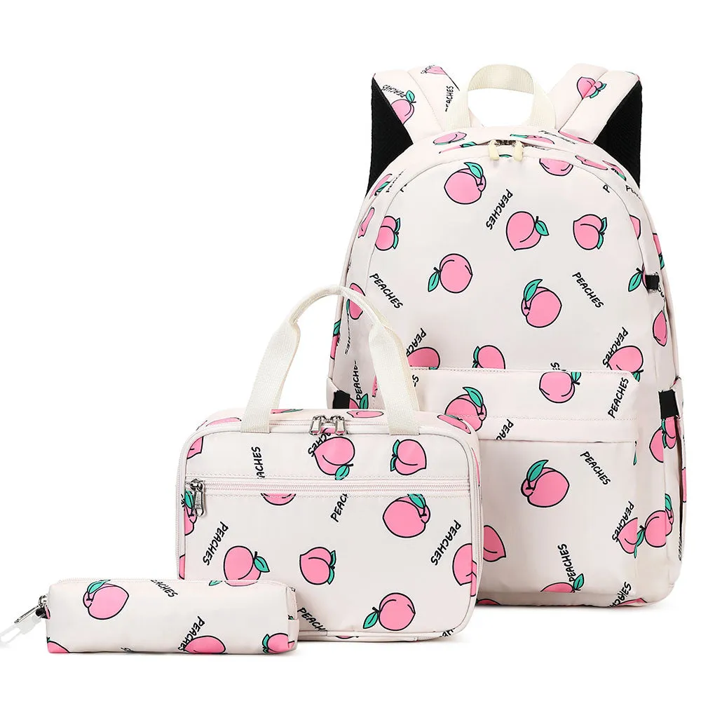 2022 Girls' Fashion Printing Backpack Bookbag for School Cute Nylon Schoolbag