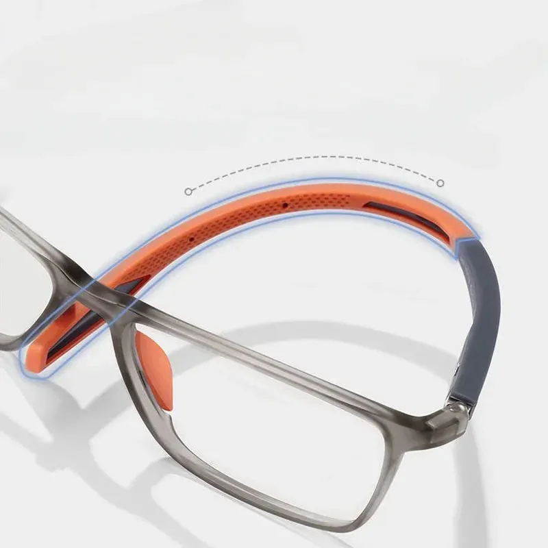 2023 Silicone Frame Sports Reading Glasses for Mens Anti Blue Light Ultra-Light Presbyopia Glasses очки для чтения мужские