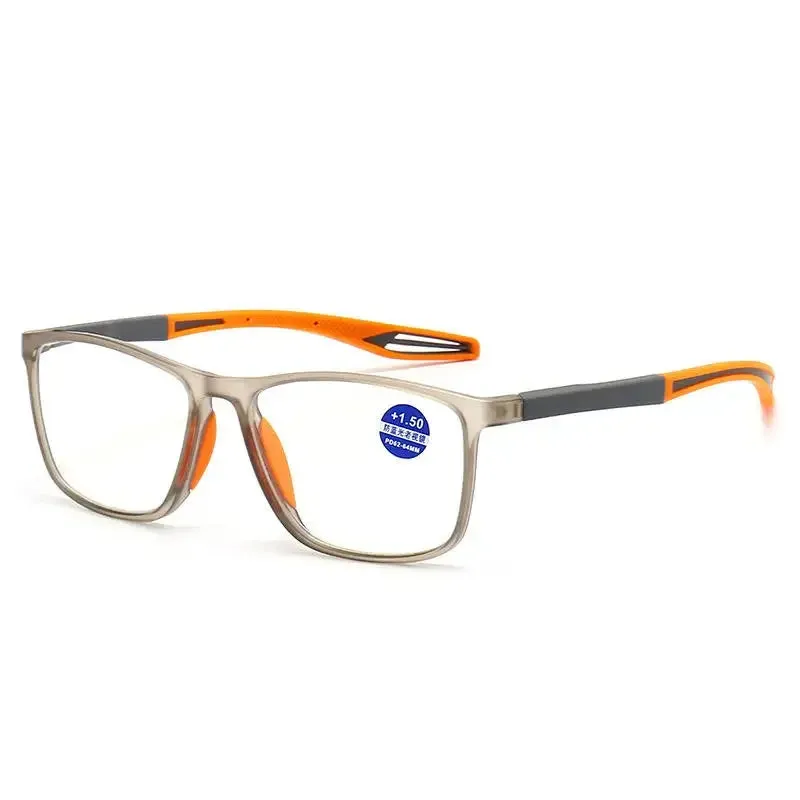 2023 Silicone Frame Sports Reading Glasses for Mens Anti Blue Light Ultra-Light Presbyopia Glasses очки для чтения мужские