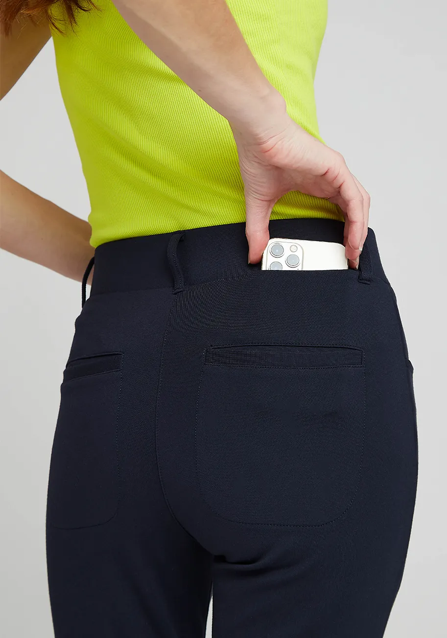 7-Pocket Dress Pant Yoga Pant | Straight (Navy)