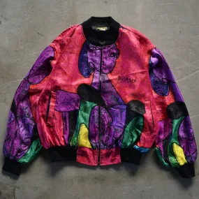 90’s PMB Picasso ペイズリー柄 サテンブルゾン ジャケット 230108H