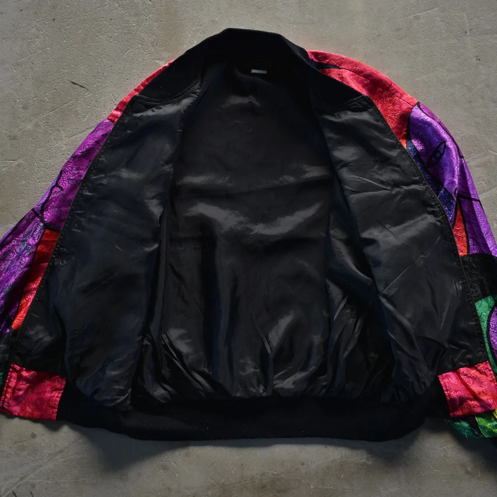 90’s PMB Picasso ペイズリー柄 サテンブルゾン ジャケット 230108H