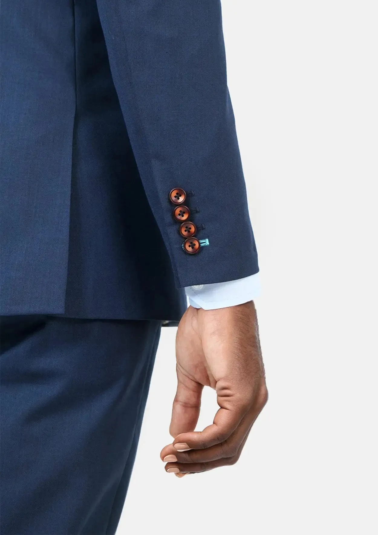 Astor Deep Blue Sharkskin Jacket