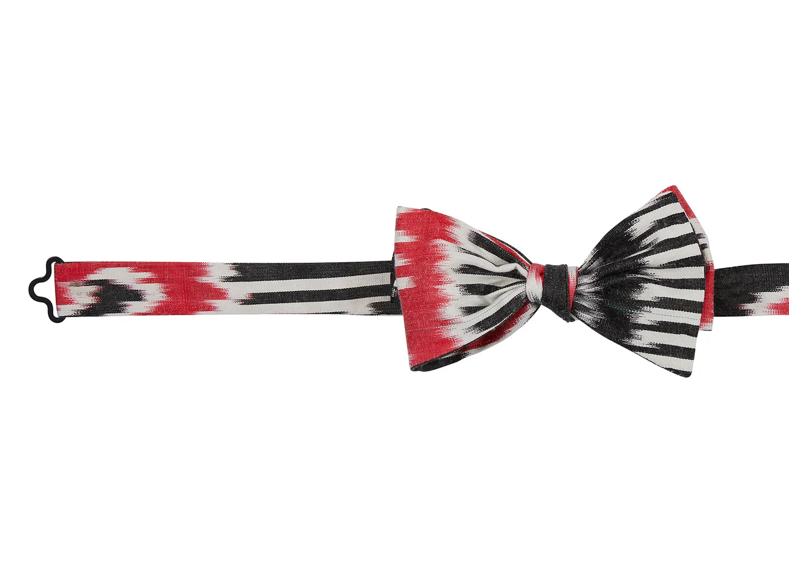 Athens Silk Ikat Bow Tie - Black, Red