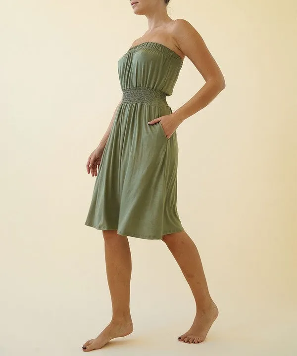 BAMBOO TUBE DRESS KNEE LENGTH * Online Only*
