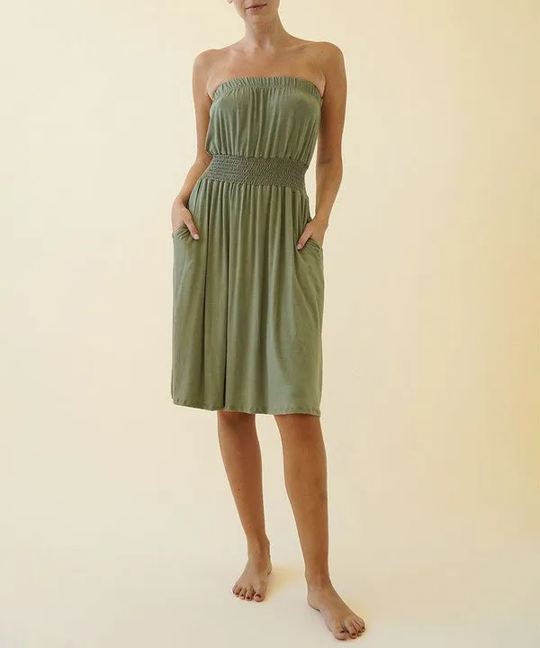 BAMBOO TUBE DRESS KNEE LENGTH * Online Only*