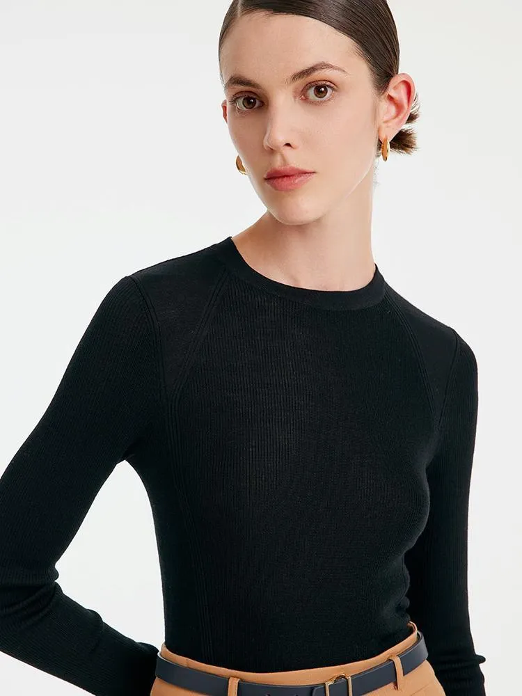 Black Woolen Bottom Sweater