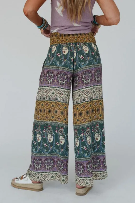 Blissful Bohemian Pants - Gold Multi