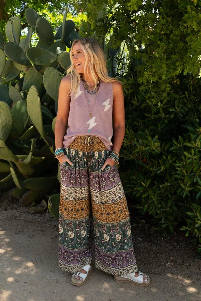 Blissful Bohemian Pants - Gold Multi