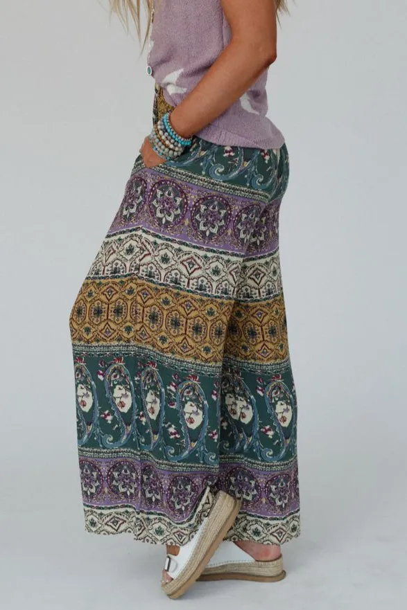 Blissful Bohemian Pants - Gold Multi