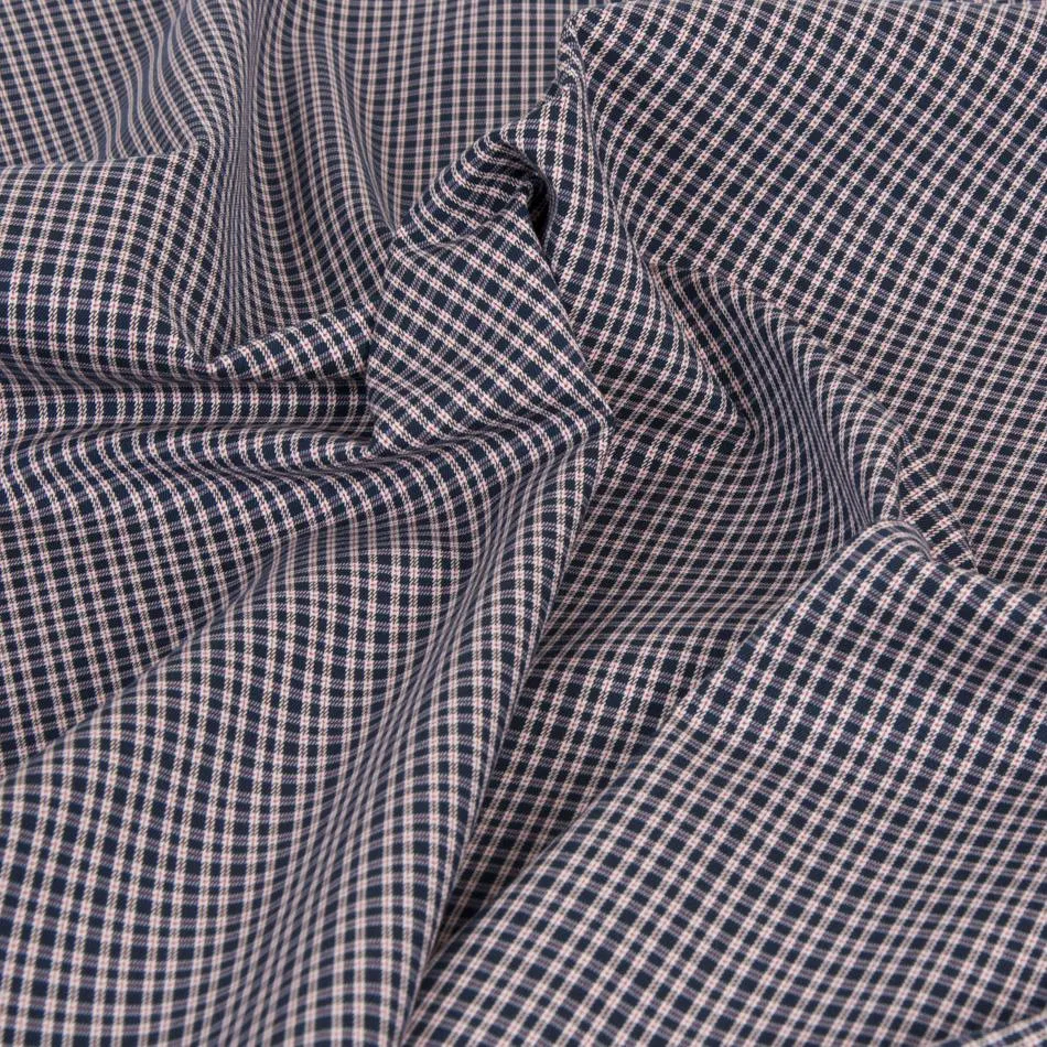 Blue Check Twill Fabric 1325