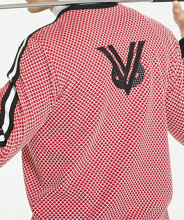 Bobo Jacquard Windproof Round Sweat - Red