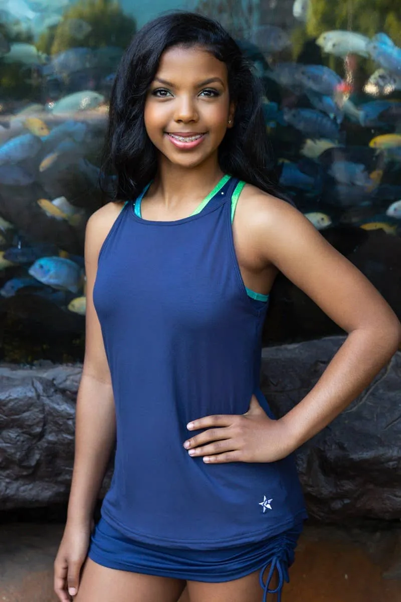 Breeze Tank in Navy