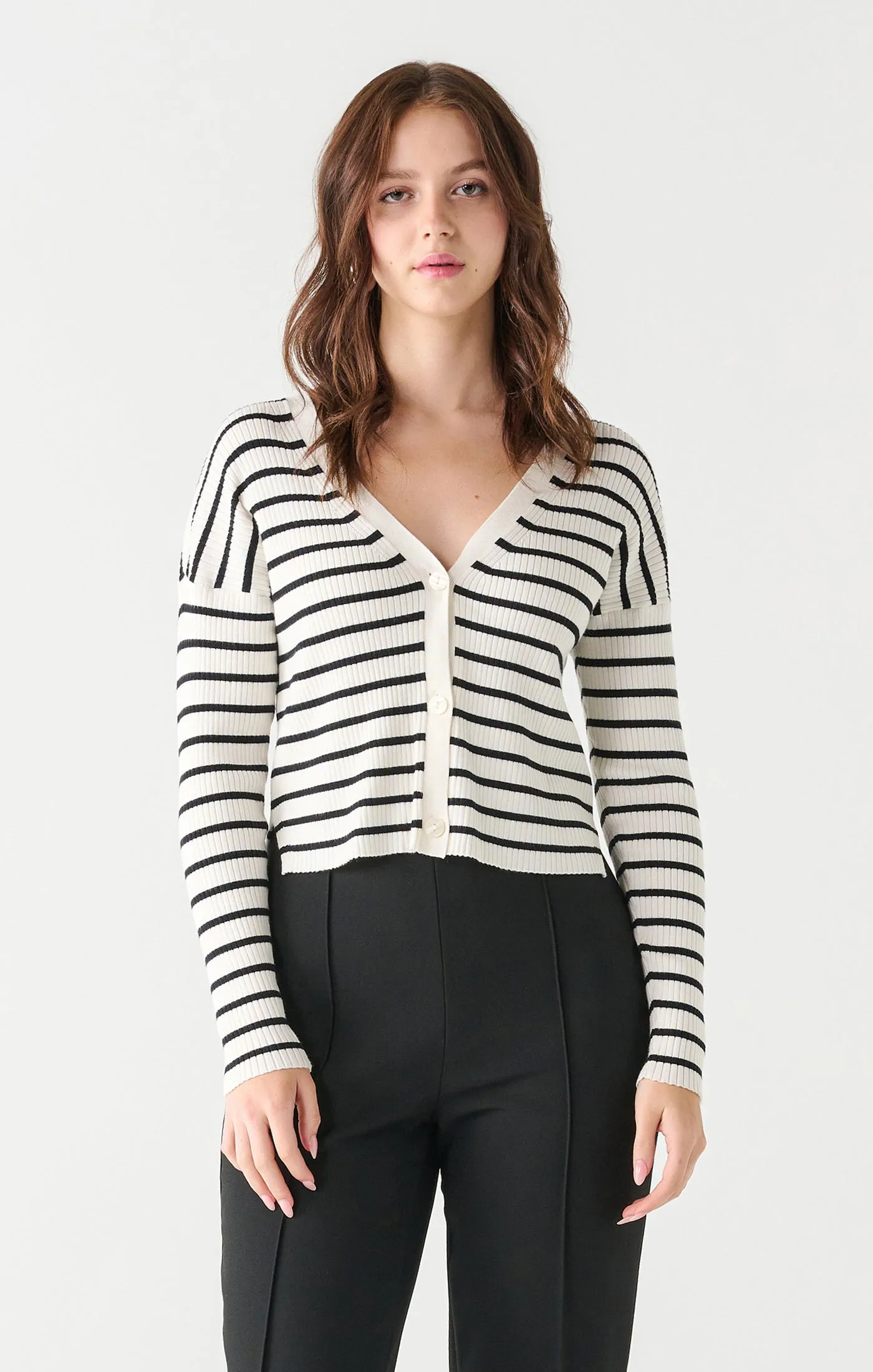 BT2327252 Ribbed Stripe Cardigan