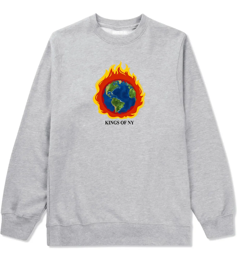 Burning Earth Mens Crewneck Sweatshirt