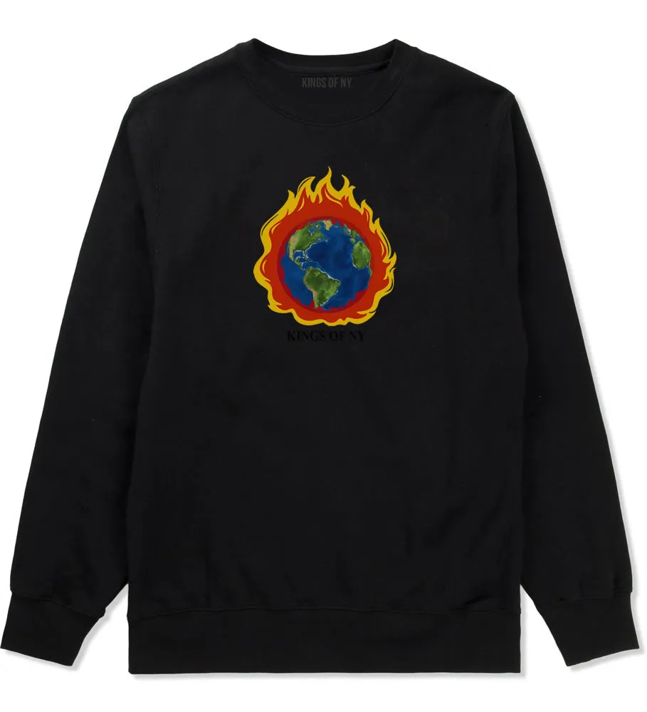 Burning Earth Mens Crewneck Sweatshirt