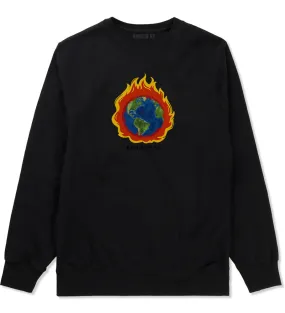 Burning Earth Mens Crewneck Sweatshirt