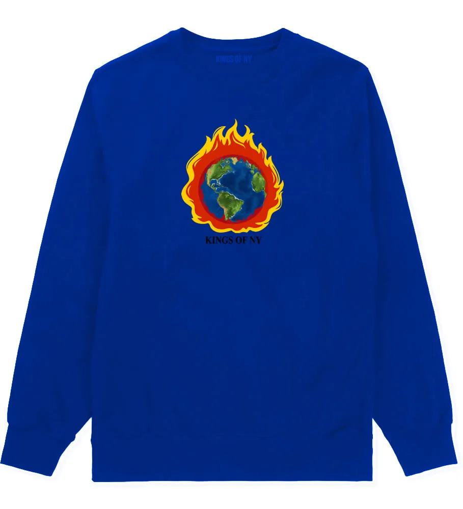 Burning Earth Mens Crewneck Sweatshirt