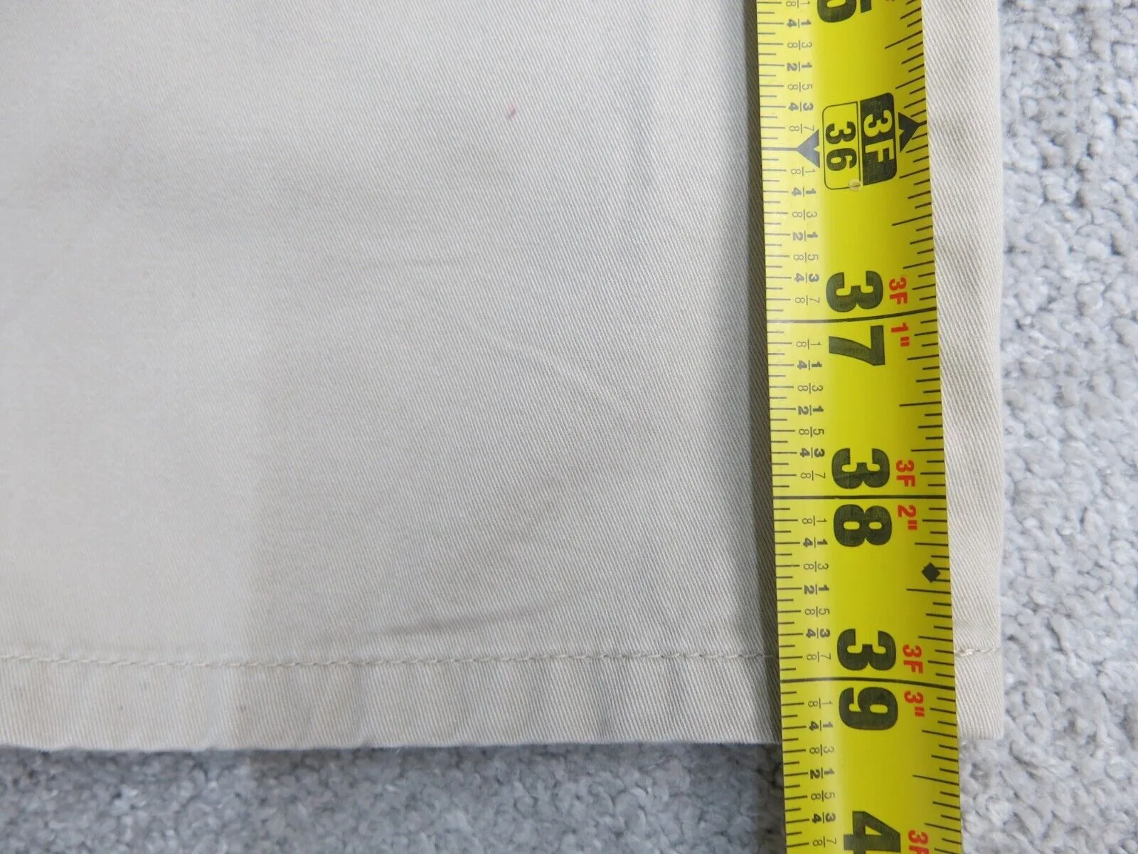 Calvin Klein Mens Straight Leg Chino Pant Mid Rise Pockets Beige Size W32XL32
