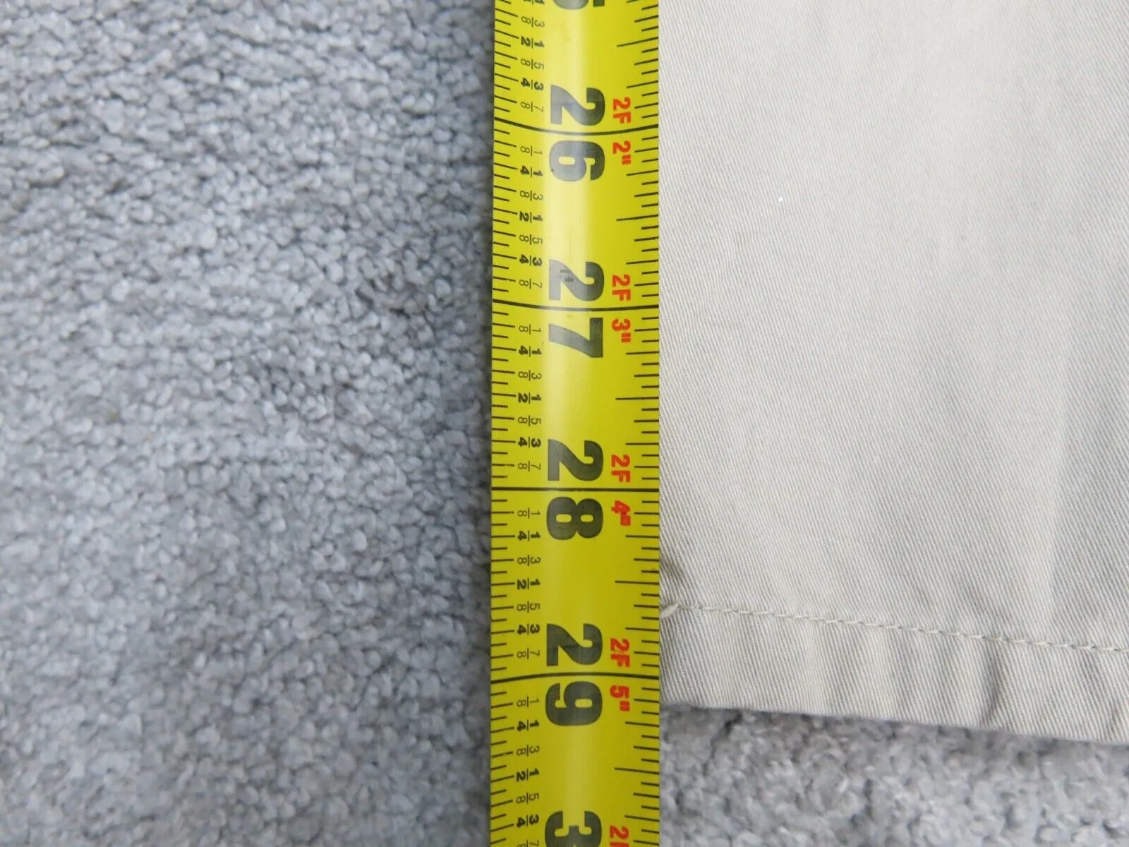 Calvin Klein Mens Straight Leg Chino Pant Mid Rise Pockets Beige Size W32XL32