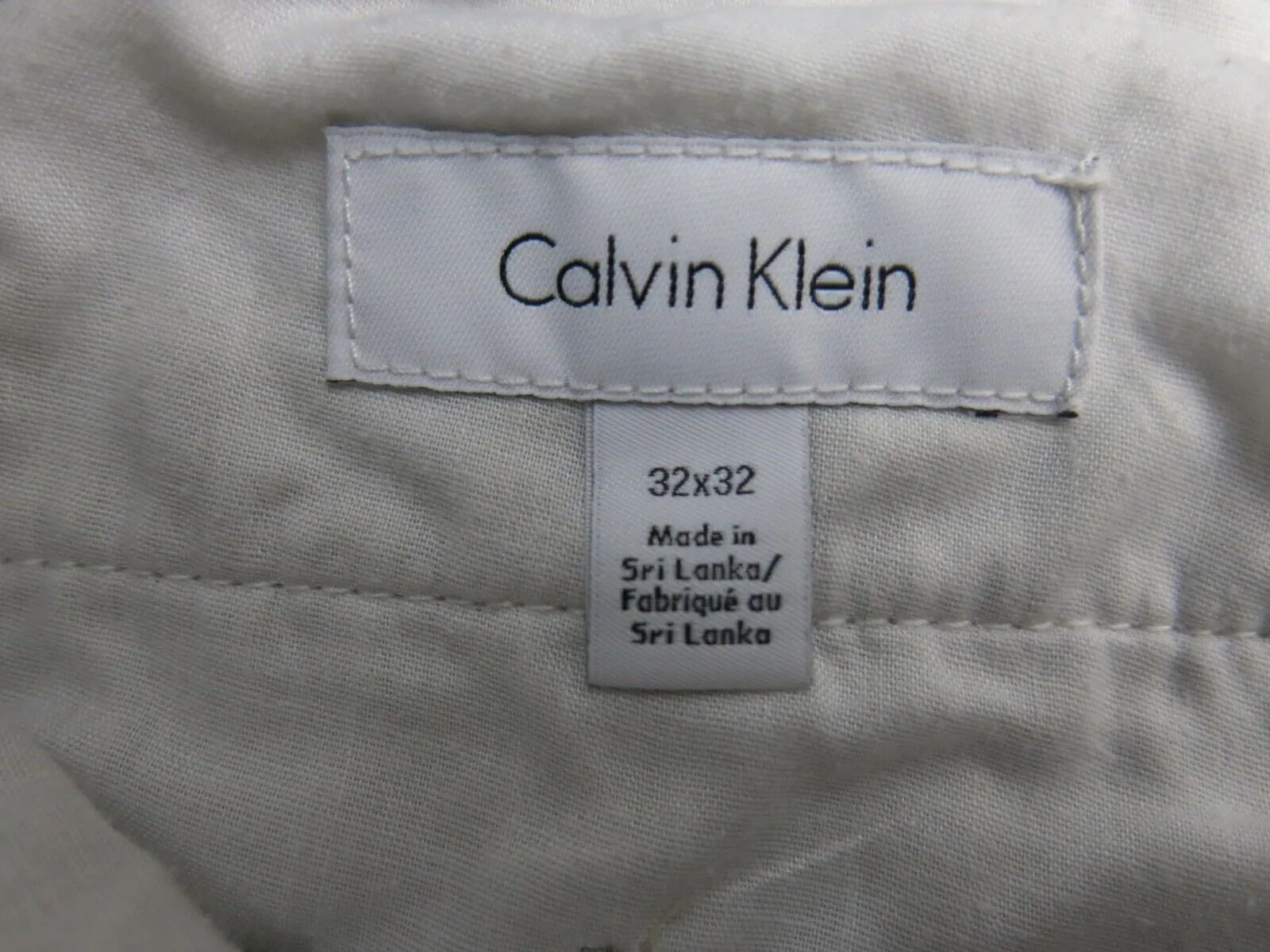 Calvin Klein Mens Straight Leg Chino Pant Mid Rise Pockets Beige Size W32XL32