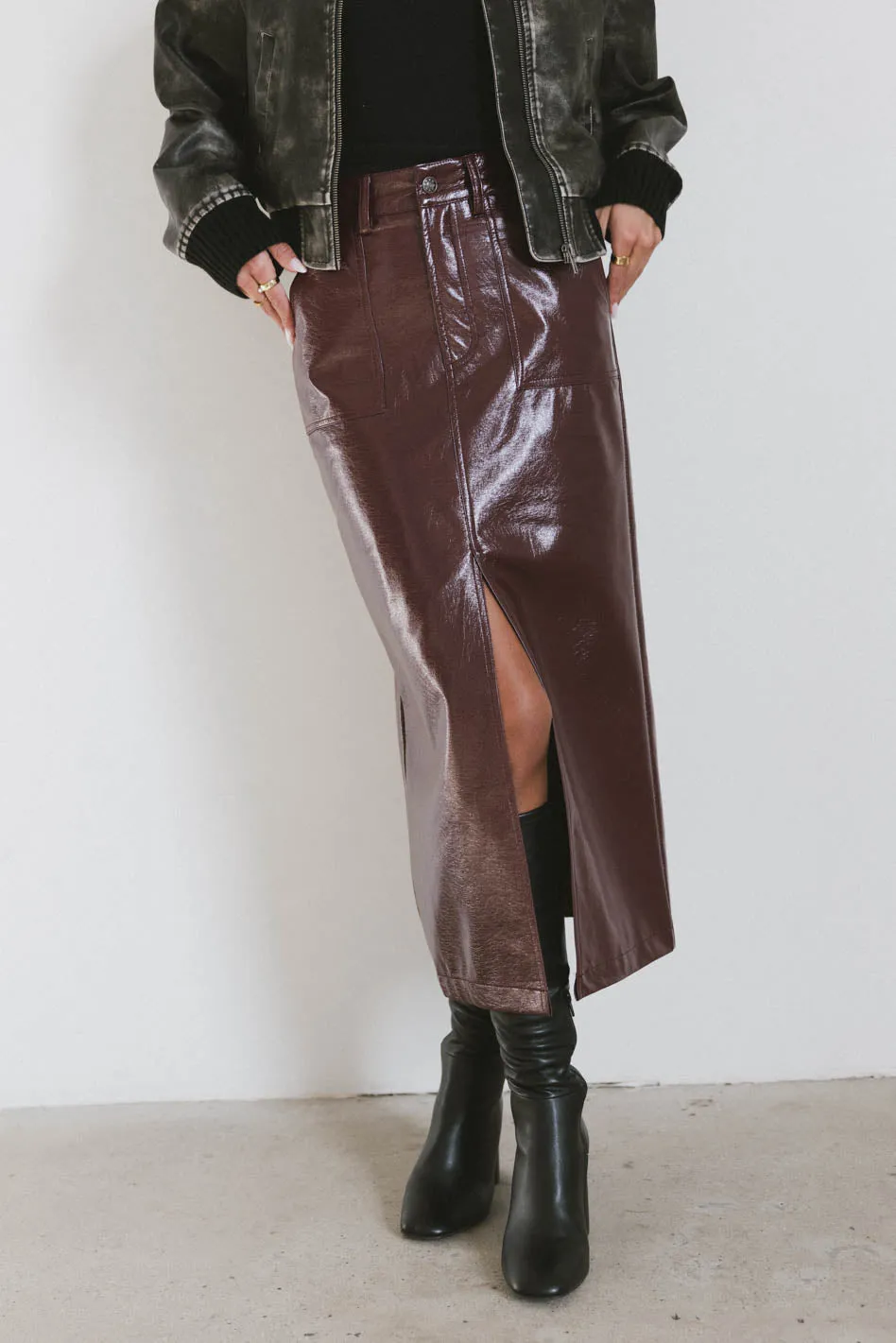 Candice Vegan Leather Skirt