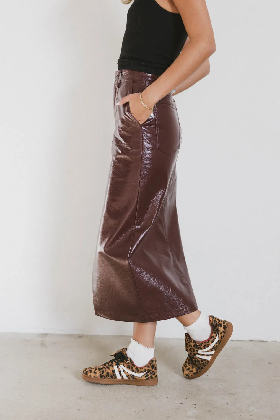 Candice Vegan Leather Skirt