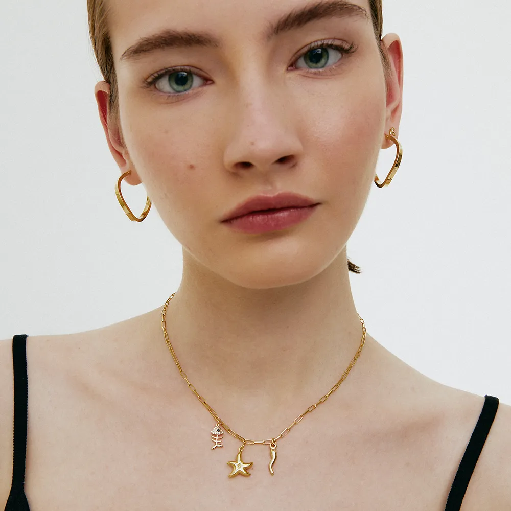 CHARM SHINY FISHBONE