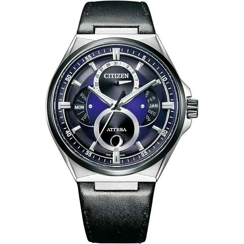 CITIZEN ATTESA ECO DRIVE TRIPLE CALENDAR PURPLE BUSINESS MEN WATCH (1300 LIMITED) BU0066-11W