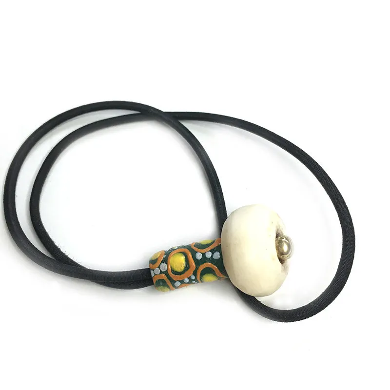 Colorful Krobo Bone Loc Ties Set of 4