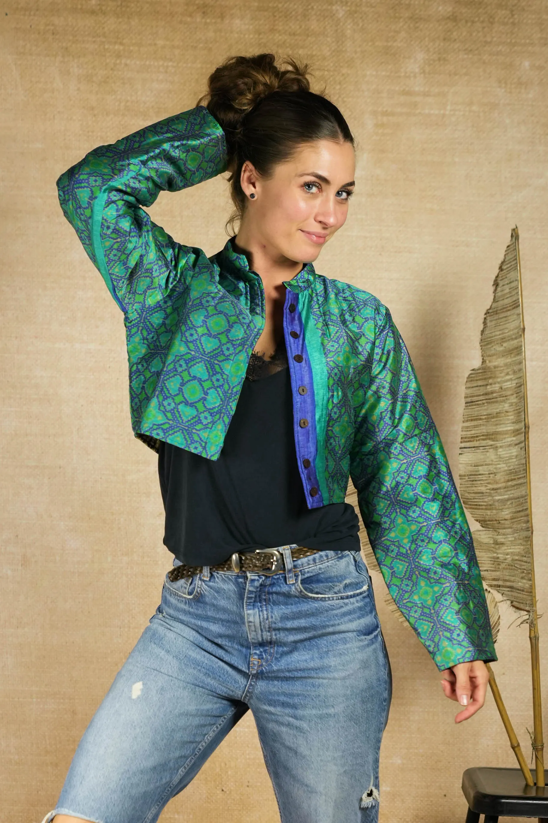 Cropped Jacket 'Yugen' Padded | XXS-M - With imperfection