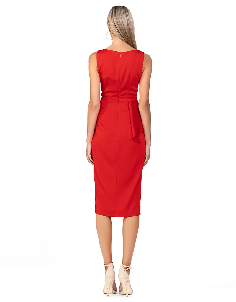 DAYANNA WRAP FRILL MIDI BL56D03S