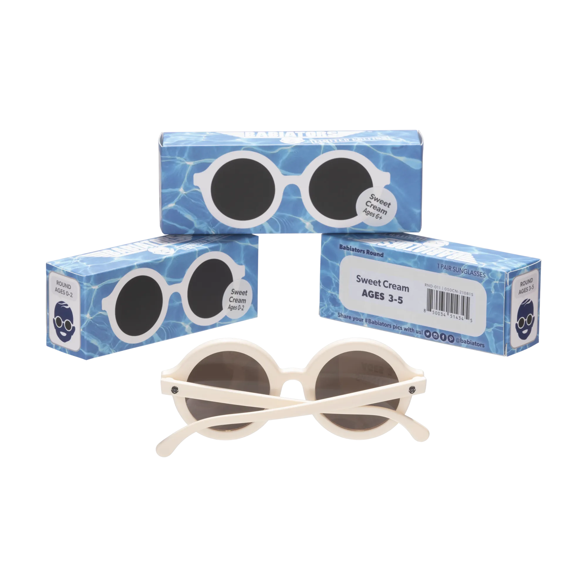 Euro Round Sunglasses | "Sweet Cream"