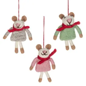 Felt Mouse in Sweater