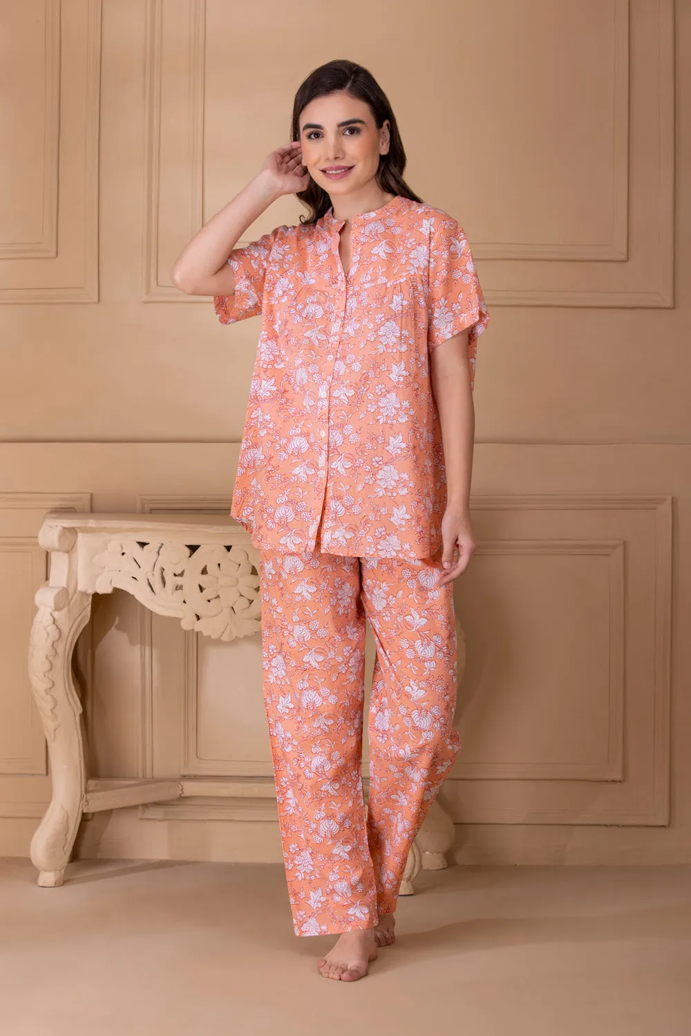 Floral cotton Night suit