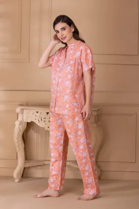 Floral cotton Night suit