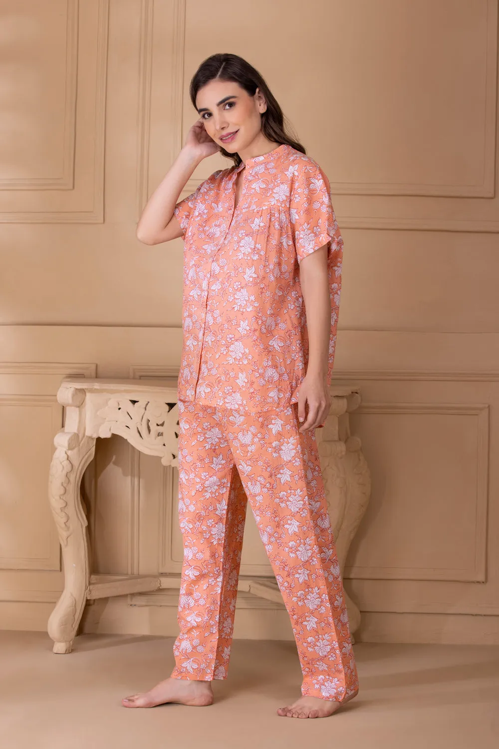Floral cotton Night suit