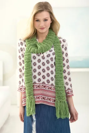 Fringed Light And Open Scarf (Knit)