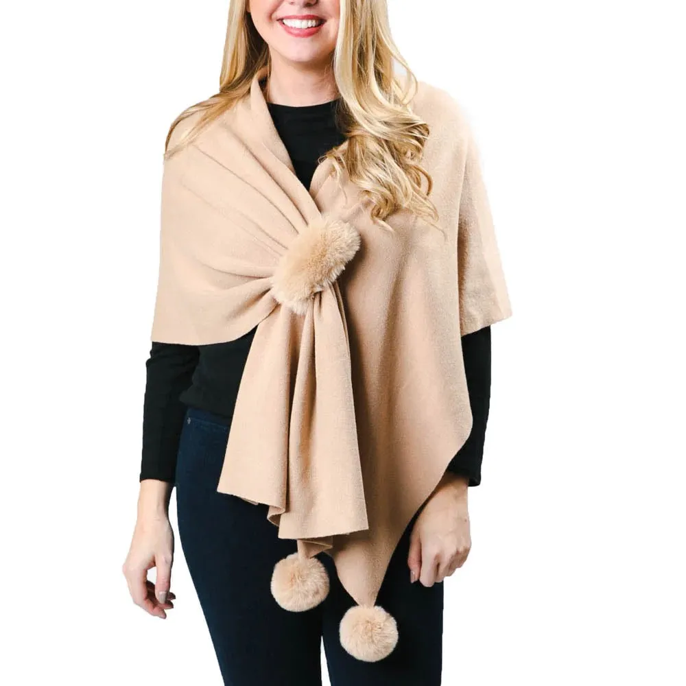 Fur Pom Wrap - 3 Colors
