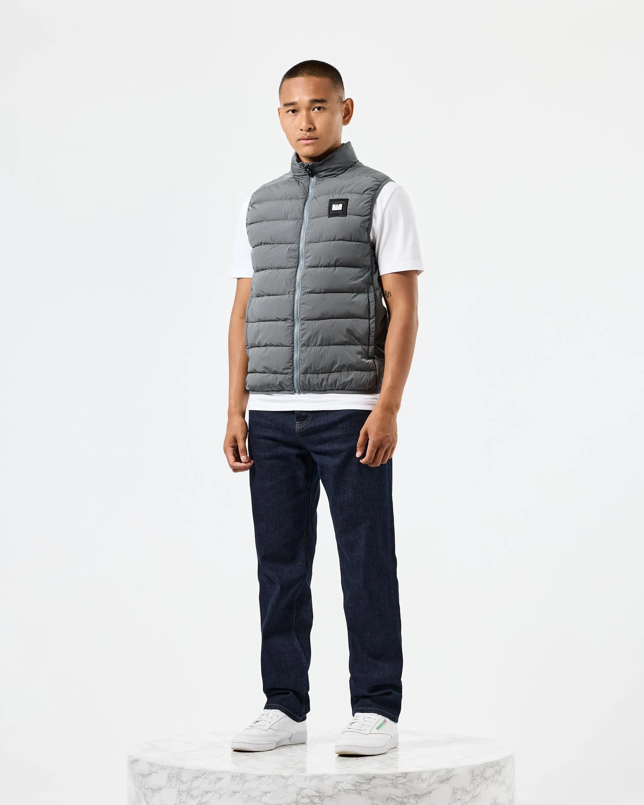 Gacha Padded Gilet Zinc