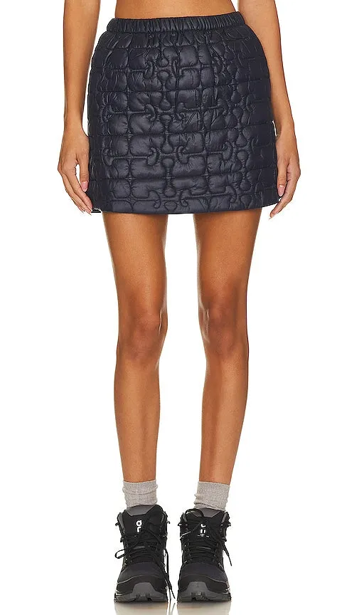 Ganni Shiny Quilt Mini Skirt in Black