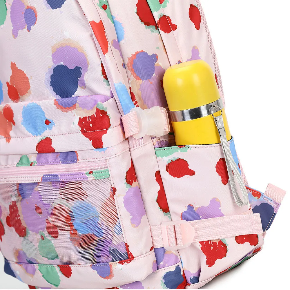 Girls' 3 Pieces Laptop Bookbag Cute Pringting Waterproof Backpack for School