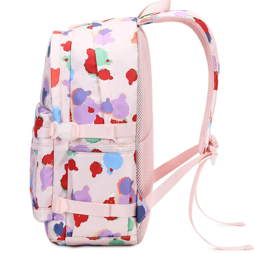 Girls' 3 Pieces Laptop Bookbag Cute Pringting Waterproof Backpack for School