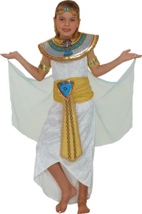 Girls Deluxe Egyptian Cleopatra Queen Historical Fancy Dress Costume