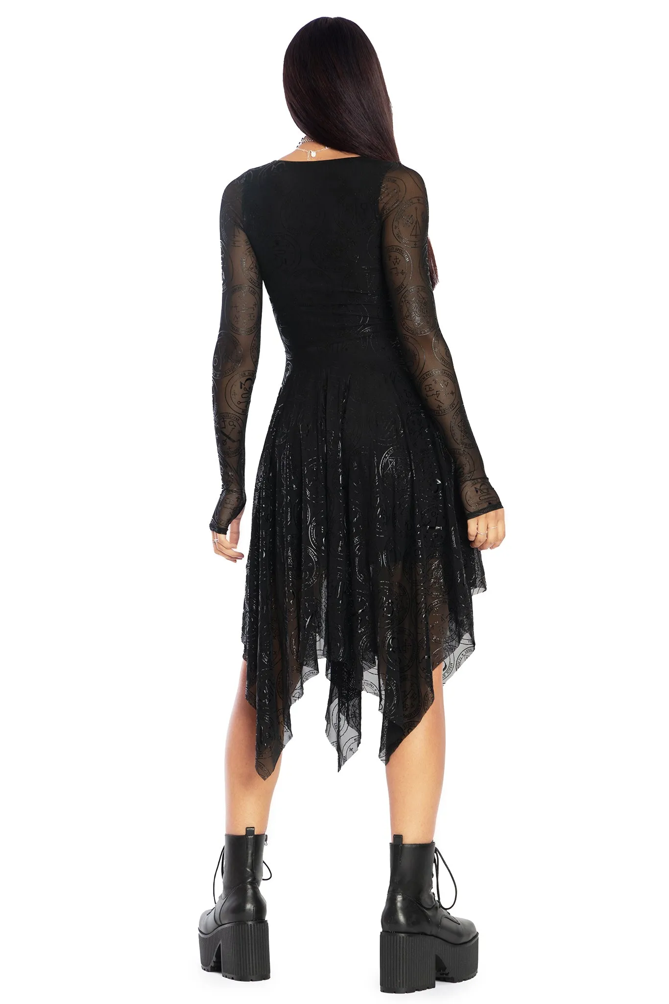 Good Charms Long Sleeve Handkerchief Dress