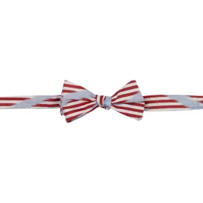 Hyannis Silk Ikat Bow Tie - Red, French Blue, White