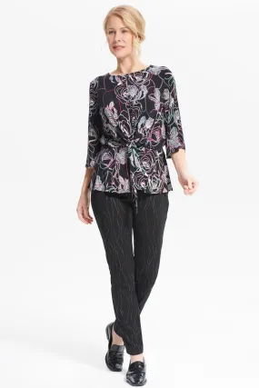 Joseph Ribkoff Pant 214297 Black/Multi