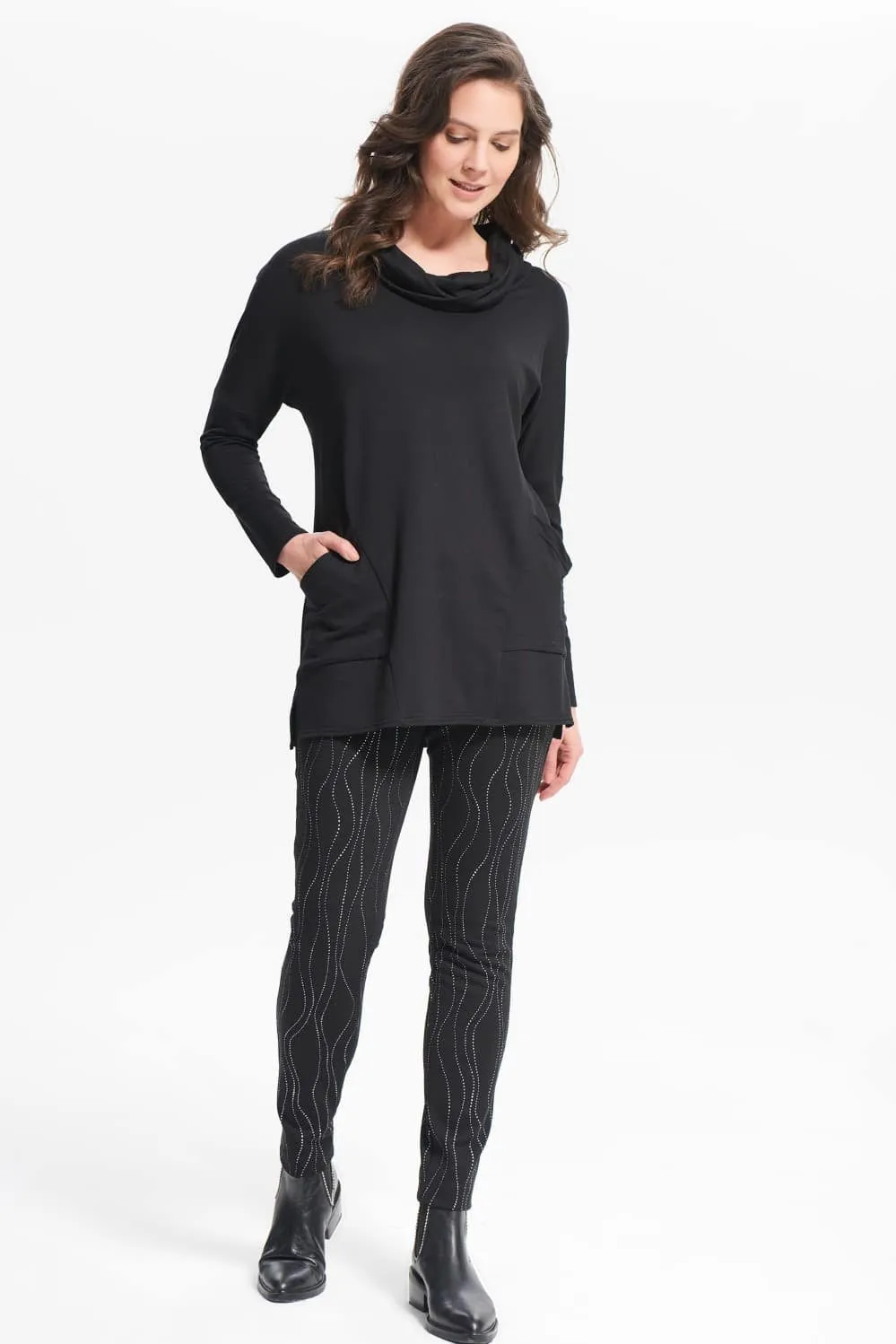 Joseph Ribkoff Pant 214297 Black/Multi