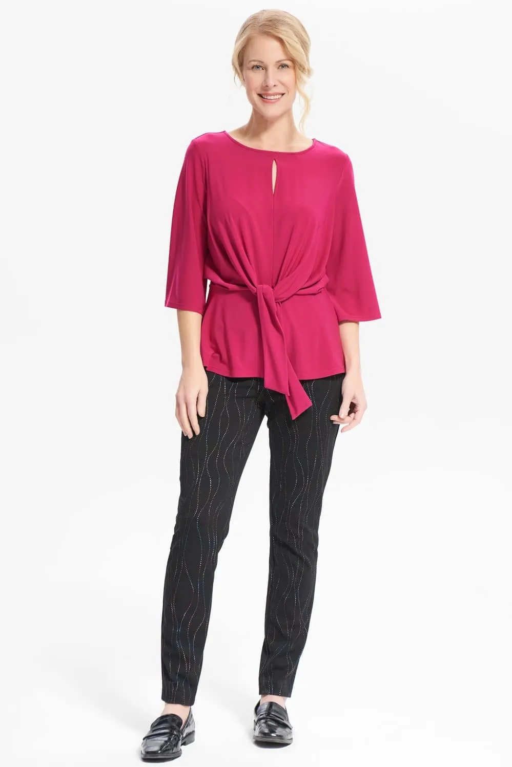 Joseph Ribkoff Pant 214297 Black/Multi