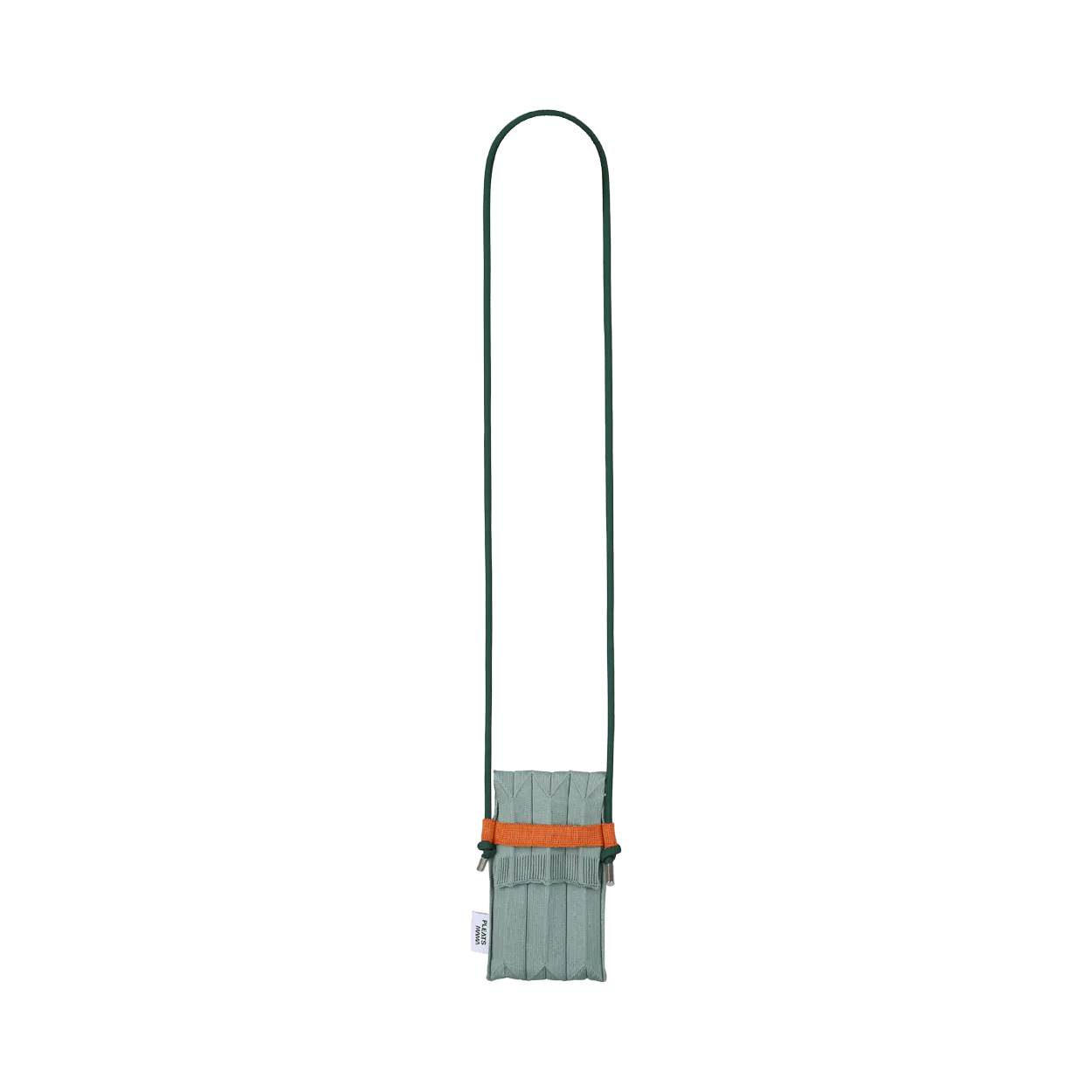 Knit Pleated Phone Bag made from Recycled Ocean Plastic - Sage